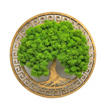 Machový obraz Strom života grecky vzor 30cm